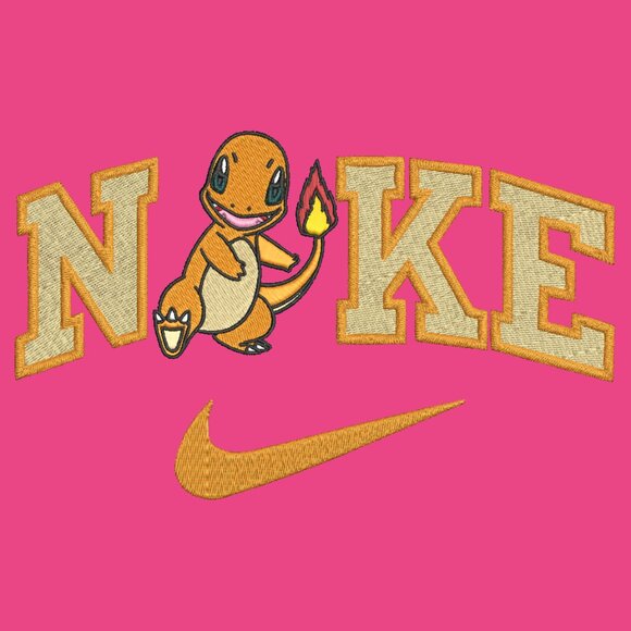 Nike Pokemon Charmander Embroidered Adult Unisex Crewneck Sweatshirt Cozy - Picture 9 of 12